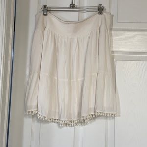 Lilly Pulitzer White Pom Pom Skirt